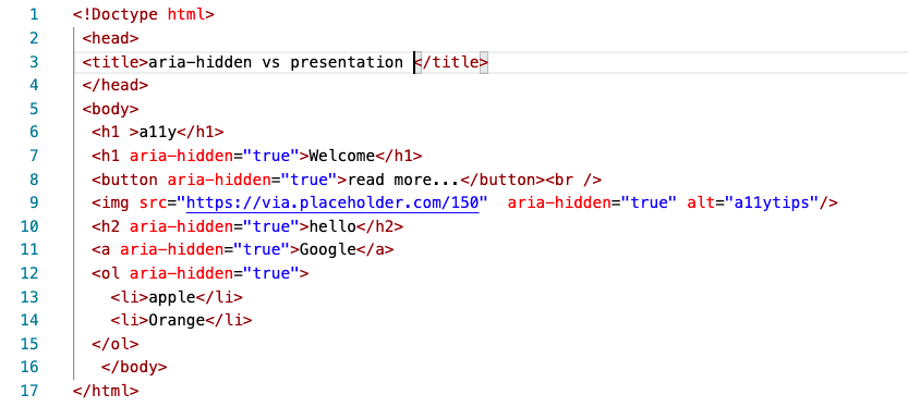 aria-hidden="true" code example