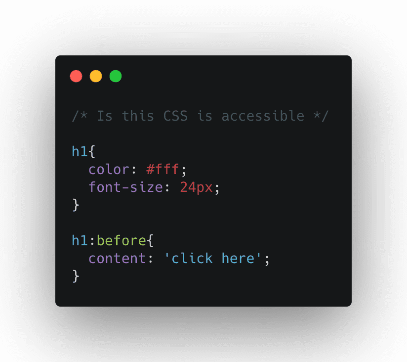 CSS Code snippet